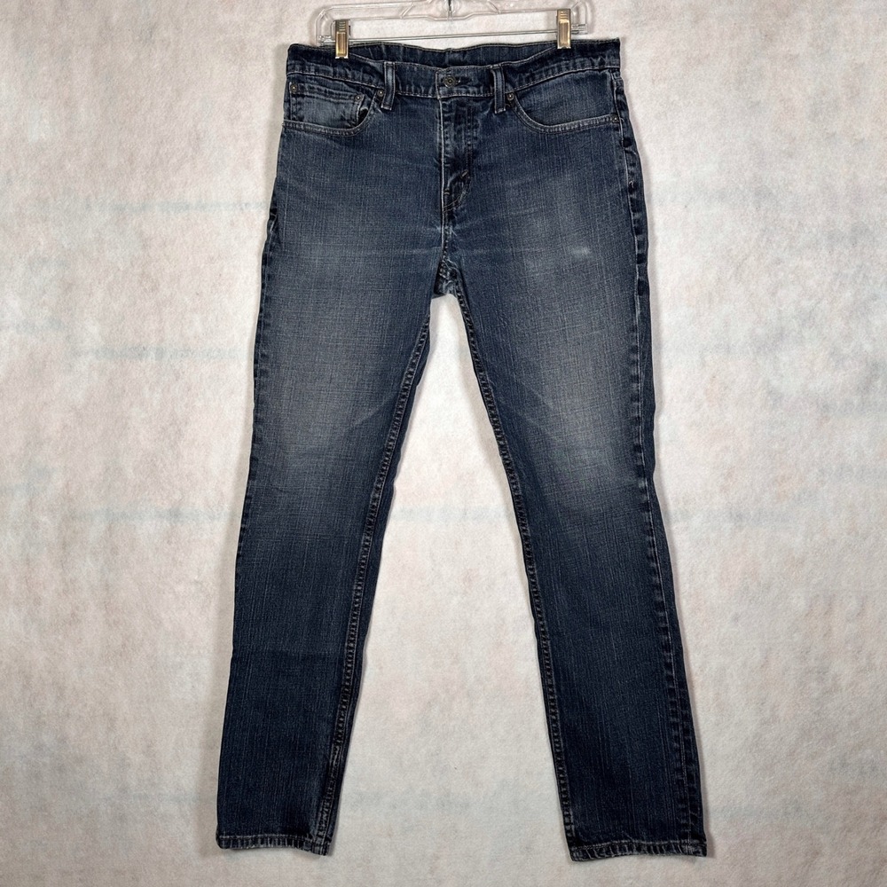 Levi's Jeans Mens 34x32 511 Slim Fit Dark Wash Blue Good Faded Denim